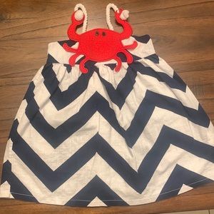 Mud pie 3T chevron crab dress.